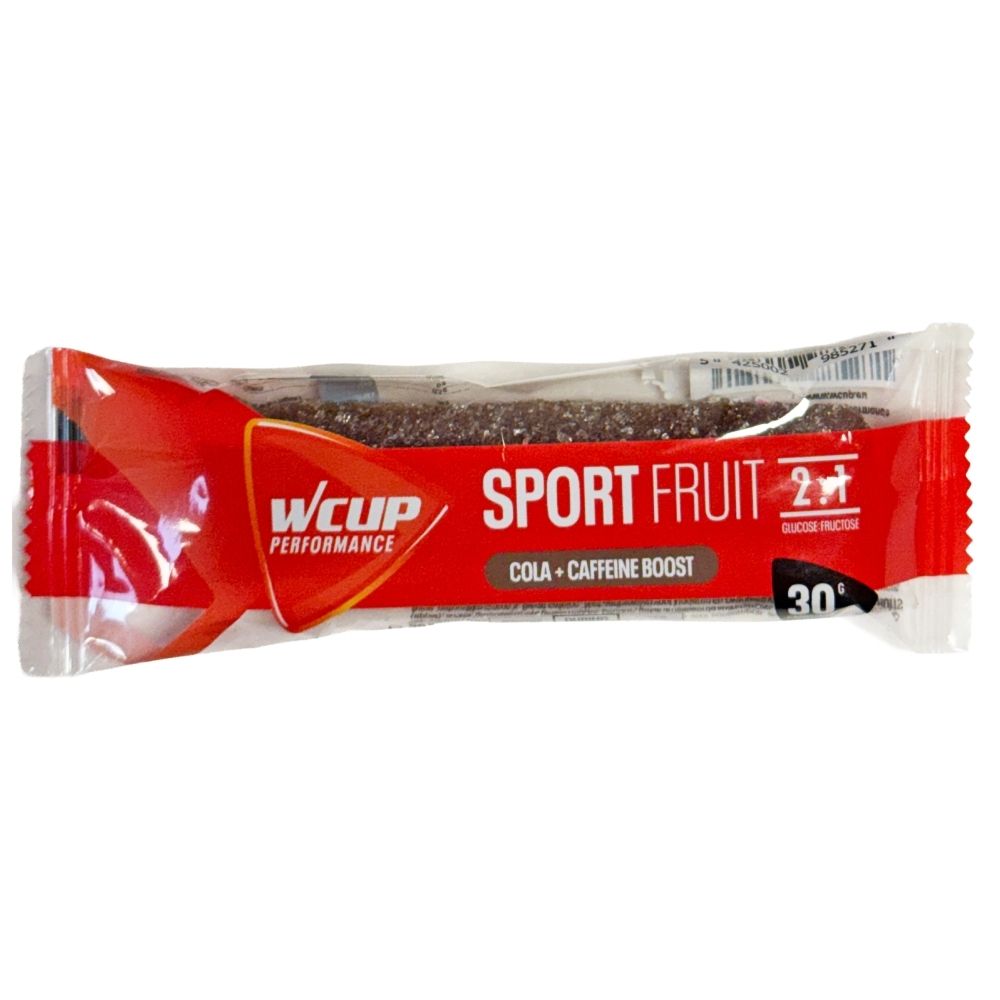 Barre Wcup Sport Fruit saveur Cola + Caféine, 30g.
