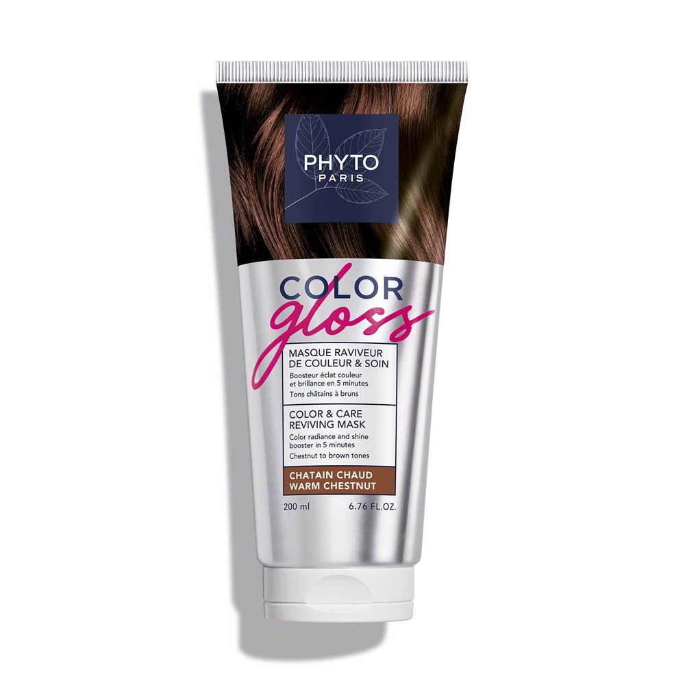 Phyto Paris Color Gloss Masque Châtain Chaud. Tube de 200 ml.