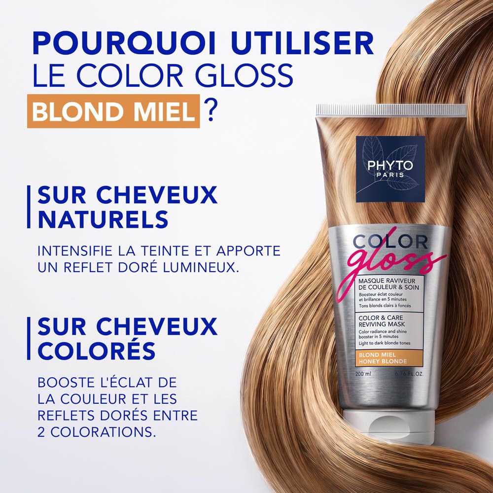 Phyto Paris Color Gloss Masque pour cheveux naturels et colorés.