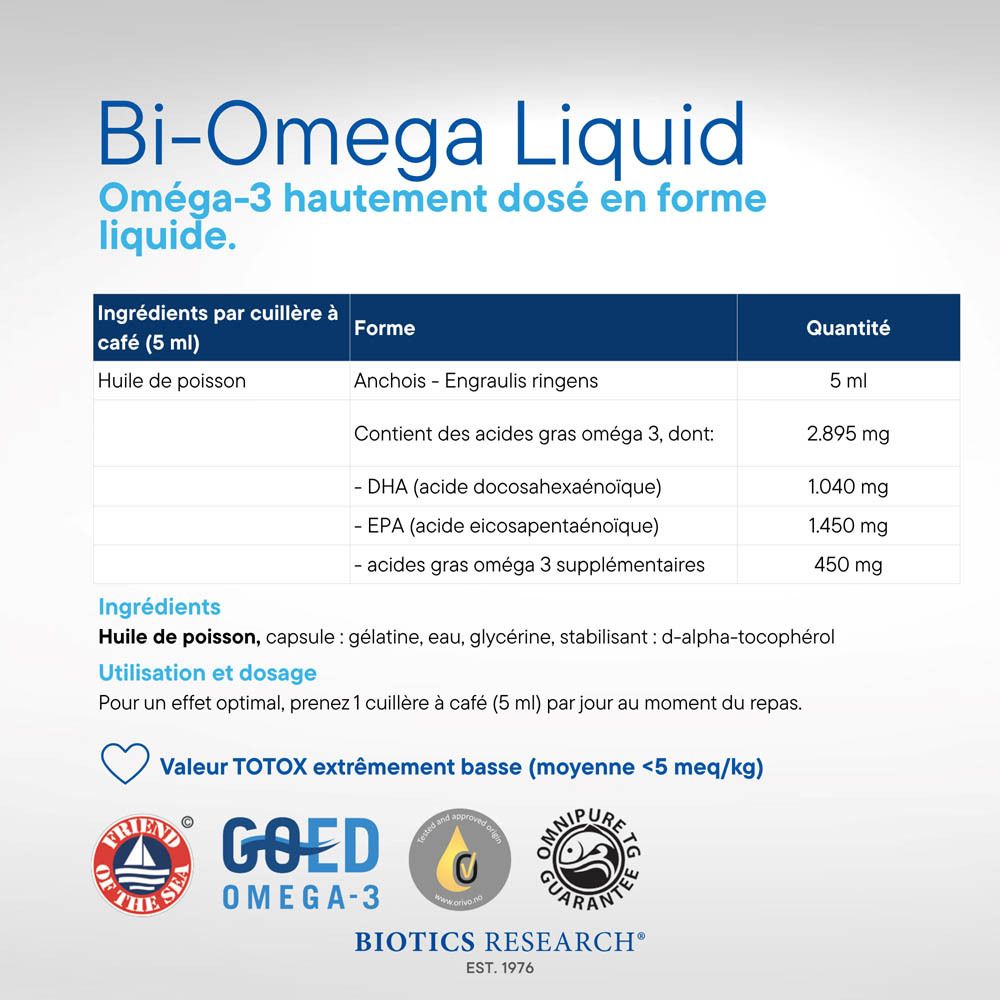 Bouteille en verre ambré avec bouchon blanc, étiquette avec nom du produit et détails en français.