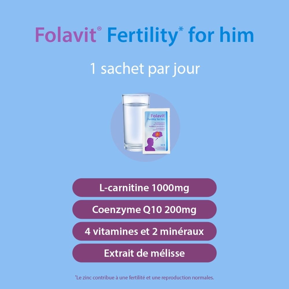 Folavit Fertilité pour femmes : Acide folique pour soutenir la fertilité normale.