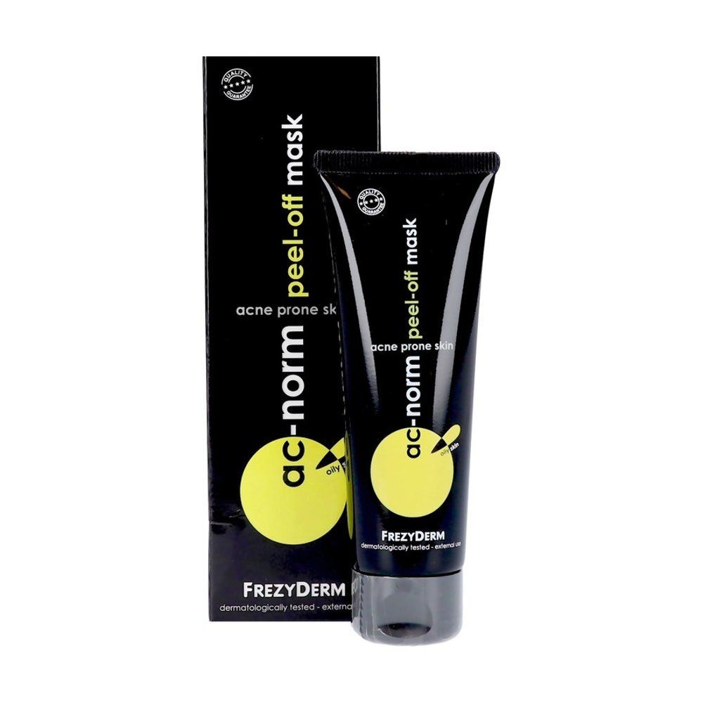 Dos du tube Masque Peel-Off Frezyderm Ac-Norm avec instructions d'utilisation.