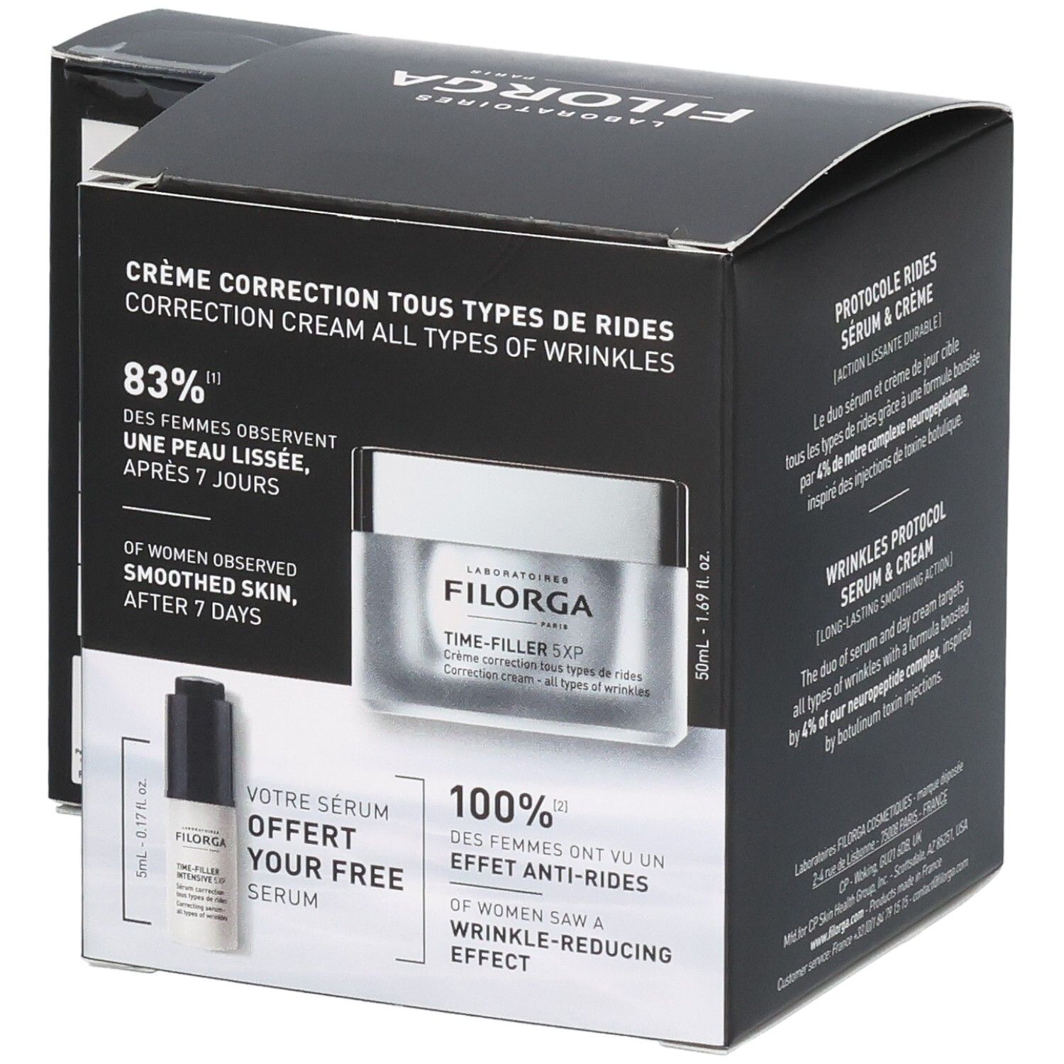 Filorga Protocole Rides Set : Crème avec complexe neuropeptidique 4%.