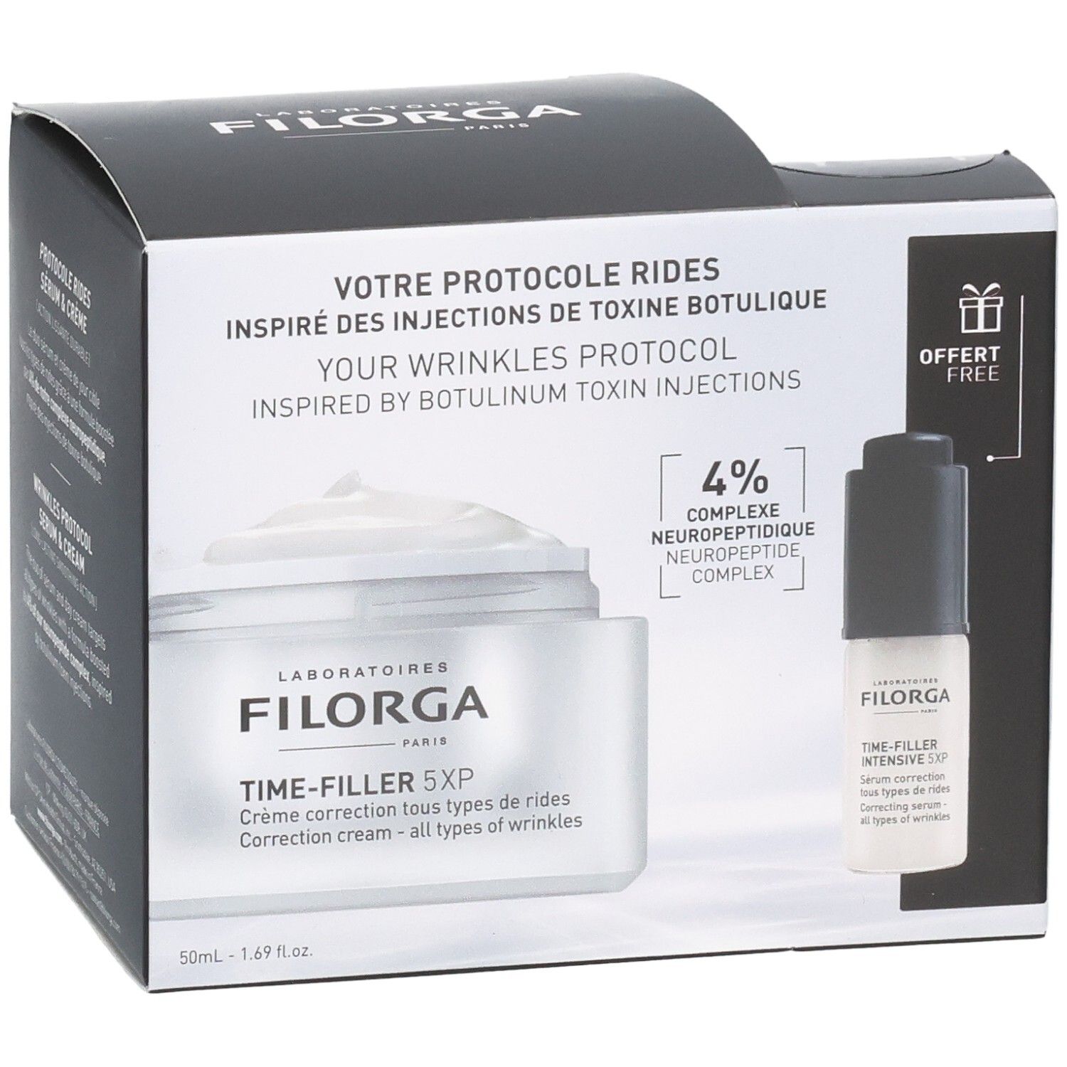 Filorga Protocole Rides Set : Crème Time-Filler 5XP et sérum intensif.