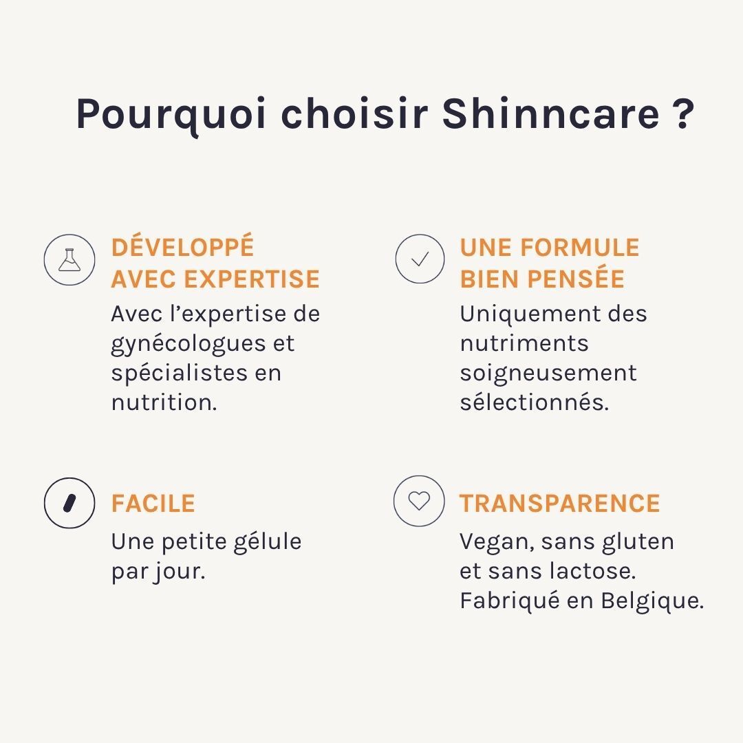 Shinncare : Développé avec expertise, formule pensée, facile, transparent.