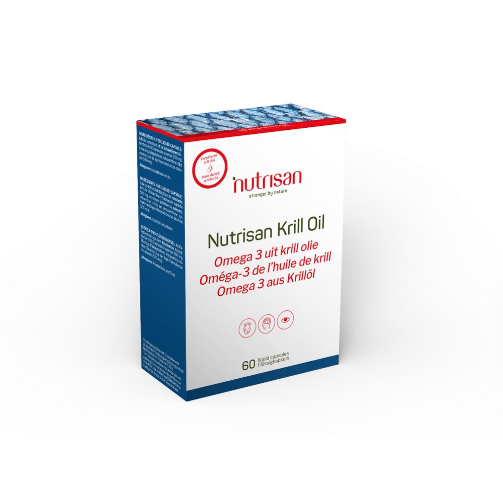 Emballage Nutrisan Krill Oil, 60 capsules liquides, mention Oméga-3.