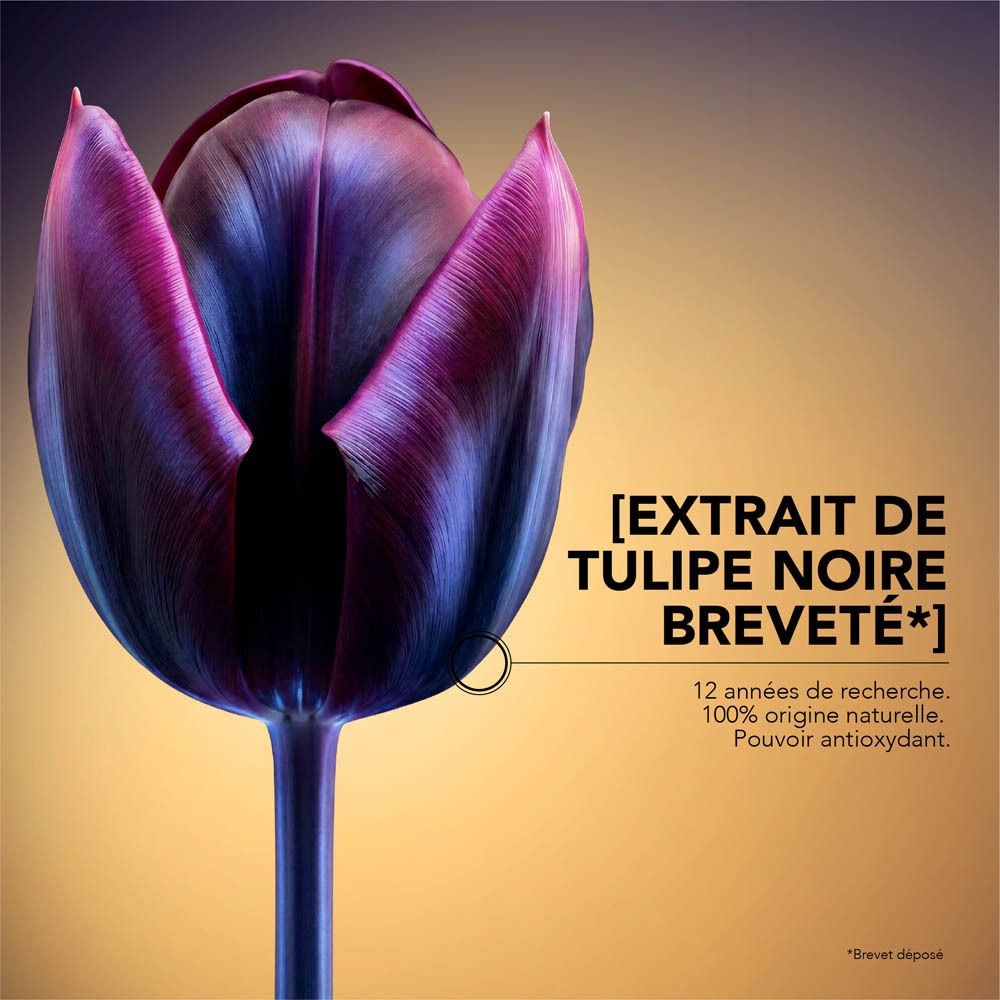 Flacon Lierac Premium Le Sérum Absolu Récupération Nocturne avec pipette, verre violet, bouchon doré.