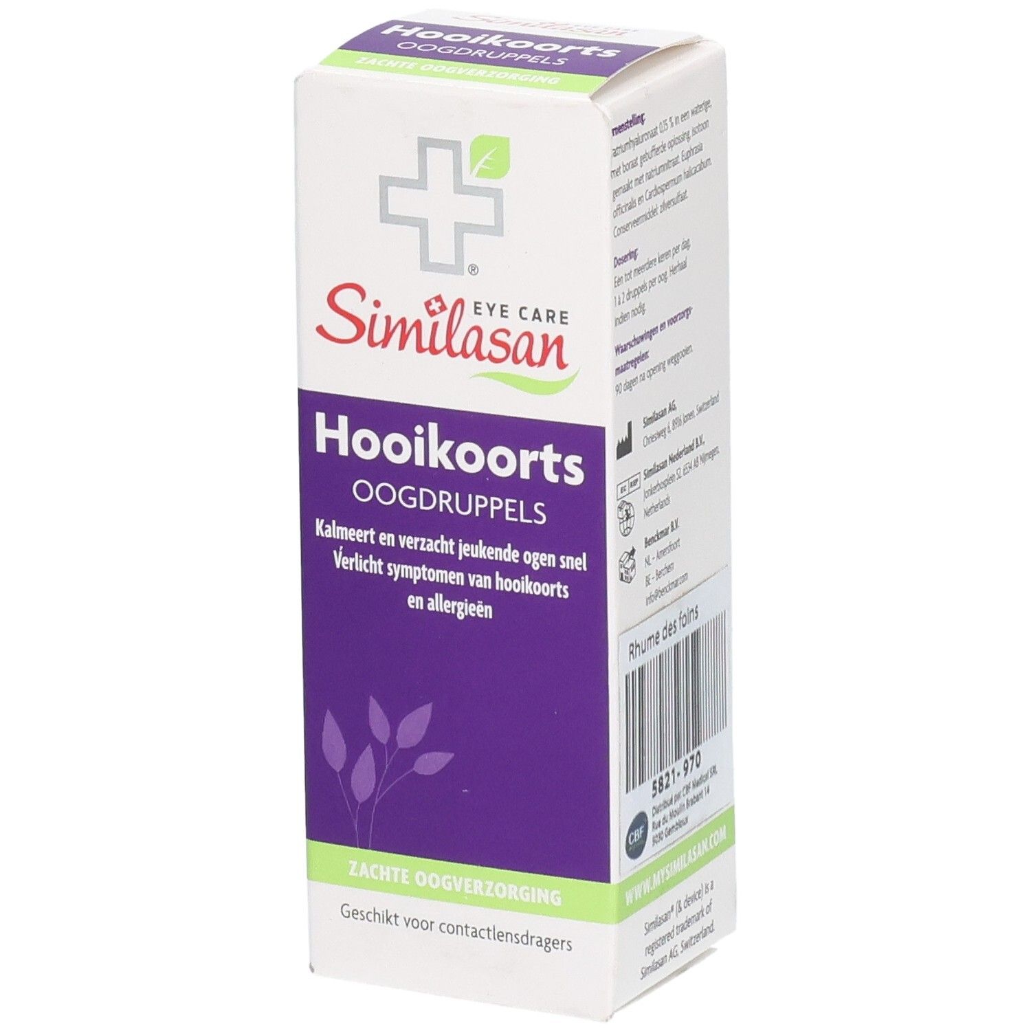 Similasan Rhume des foins Gouttes pour les yeux, emballage, 10 ml.