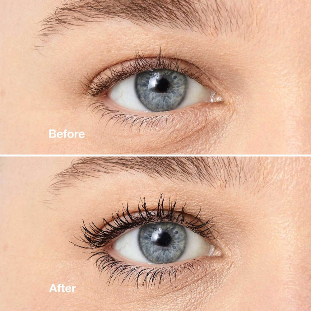 Emballage Clinique High Impact Duo Mascara avec avant ouvert, montrant deux tubes et applicateurs.