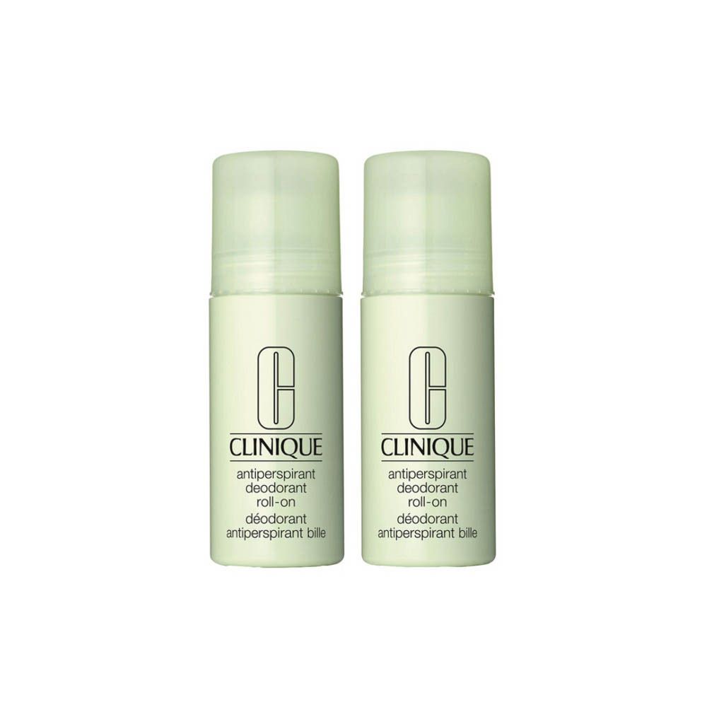 Clinique Duo Déodorant, deux roll-ons, sans parfum.