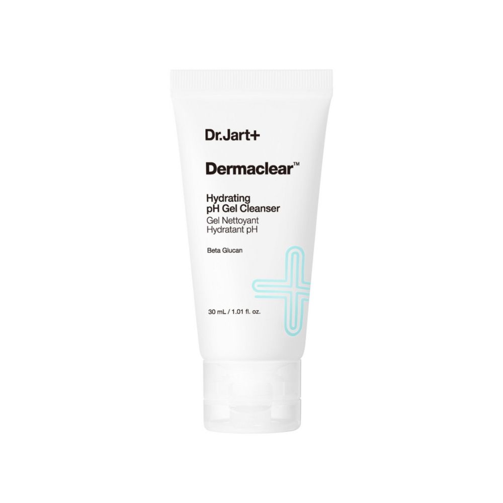 Emballage Dr. Jart+ Dermaclear Gel Nettoyant Hydratant pH, face avant.