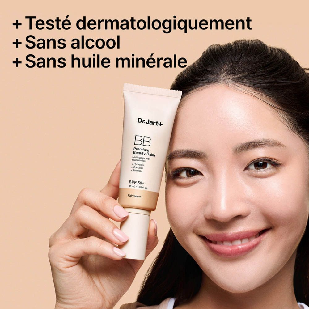 Tube Dr.Jart+ BB Cream, face avant avec informations produit et SPF 50+.