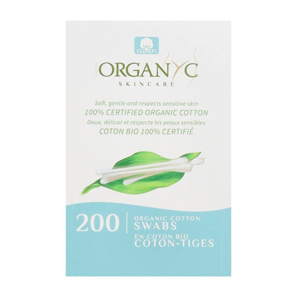 Bâtonnets de coton bio Organyc, 200 pièces. Doux, délicat et respectueux de la peau.