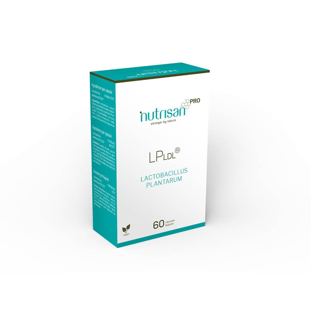 Boîte Nutrisan LP LDL 60 capsules, avec "stronger by nature".