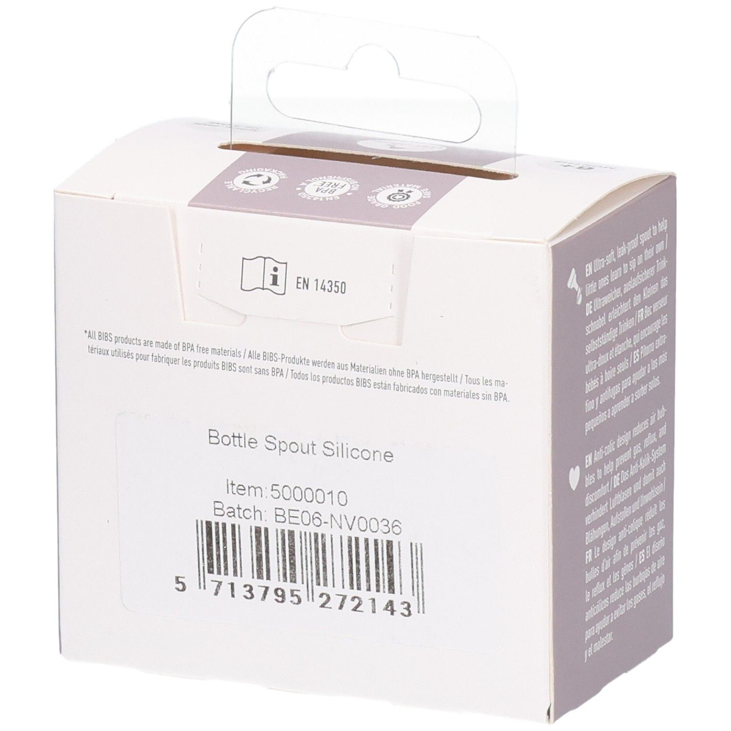 Bec verseur BIBS Silicone, article 5000010, lot BE06-NV0036.