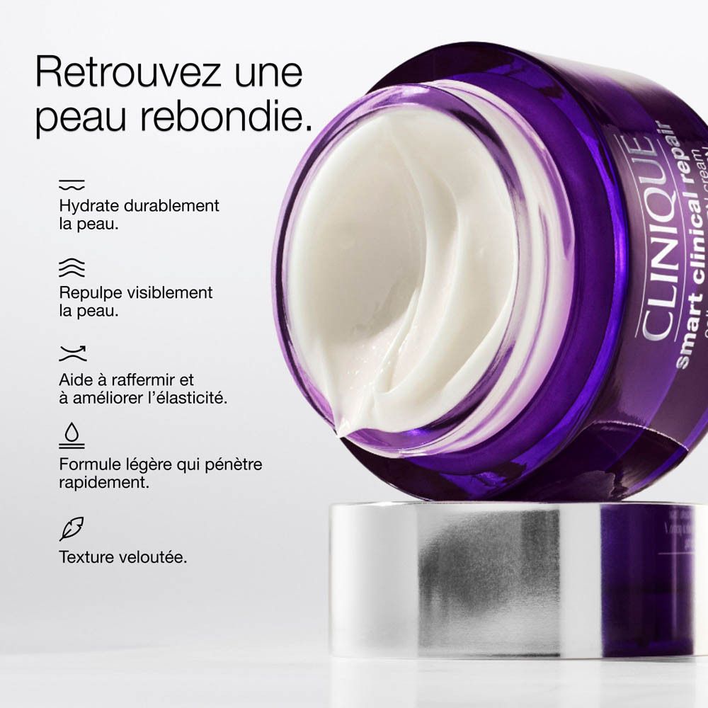 Comparaison avant-après de la texture de la peau après 4 semaines d'utilisation. Le côté gauche montre la peau avant, le côté droit après 4 semaines.