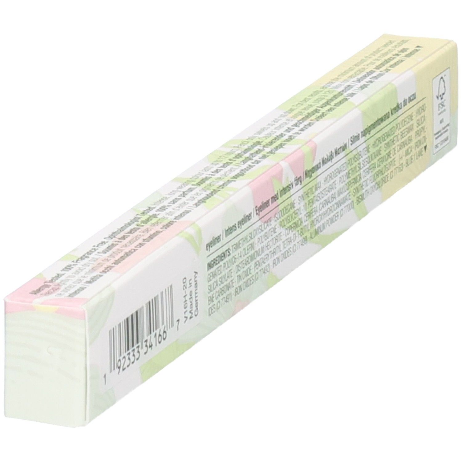 Emballage de crayon Clinique Quickliner for Eyes Intense avec motif floral.