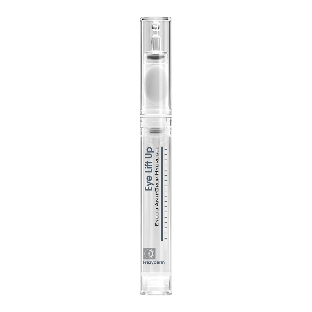Frezyderm Eye Lift Up Hydrogel : flacon distributeur avec applicateur et nom du produit.