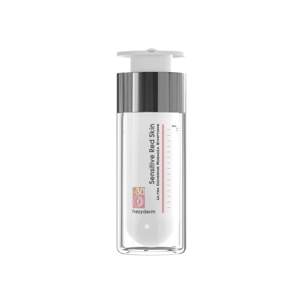 Frezyderm Sensitive Red Skin CC Cream SPF 30 dans un flacon pompe blanc.