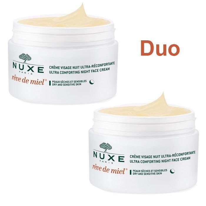 Nuxe Rêve De Miel Crème Visage Ultra-Réconfortante Nuit Duopack