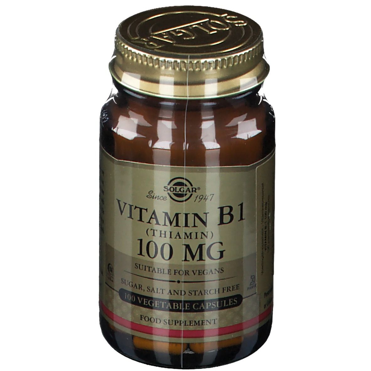 Solgar® Vitamin B1 100 mg 100 pc(s) - Redcare Pharmacie