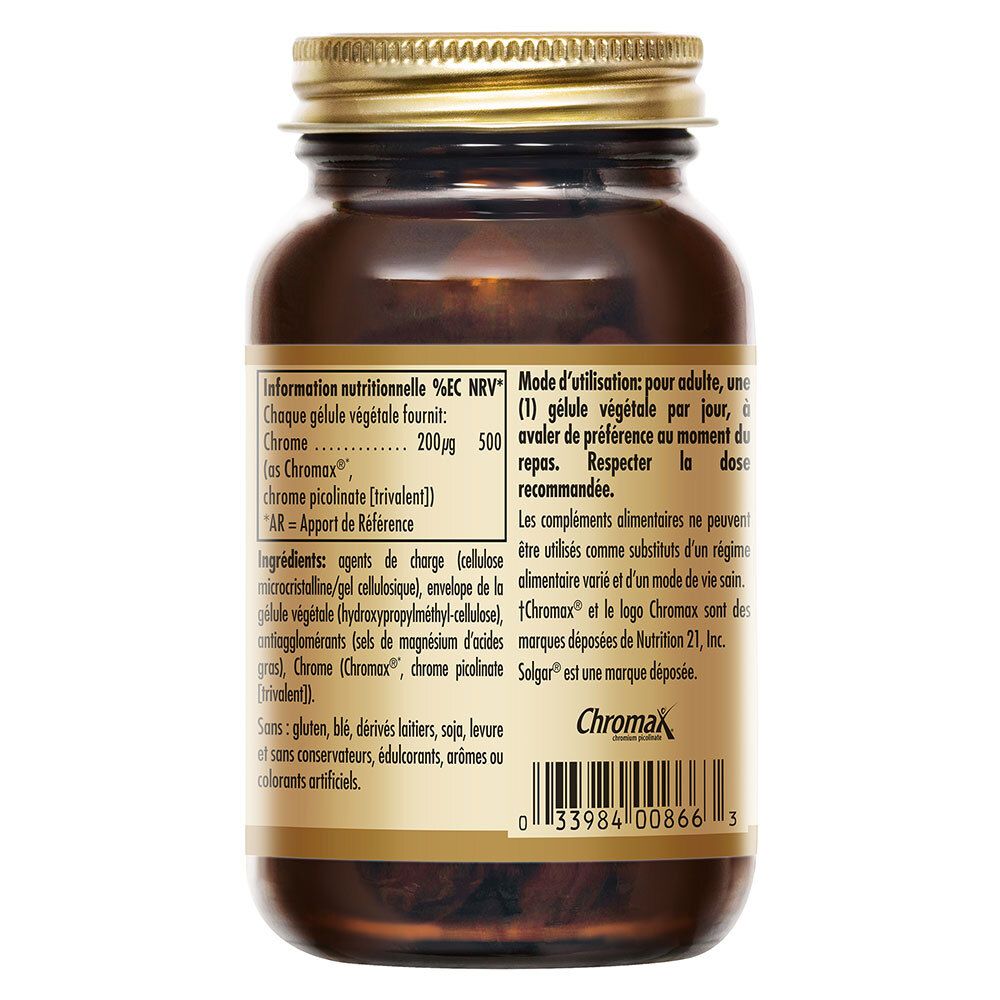 Dos du flacon. Contient des informations nutritionnelles et des instructions d'utilisation. Texte en français.