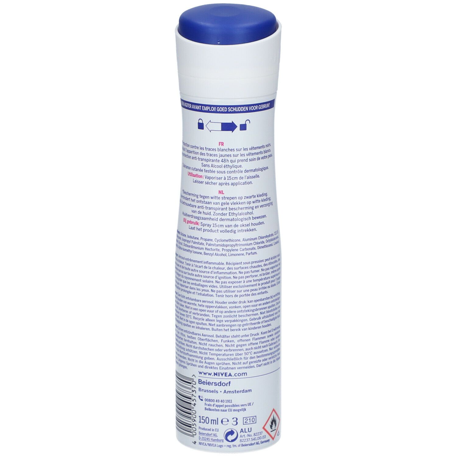 NIVEA Déodorant Black & White Invisible original Spray anti-transpirant