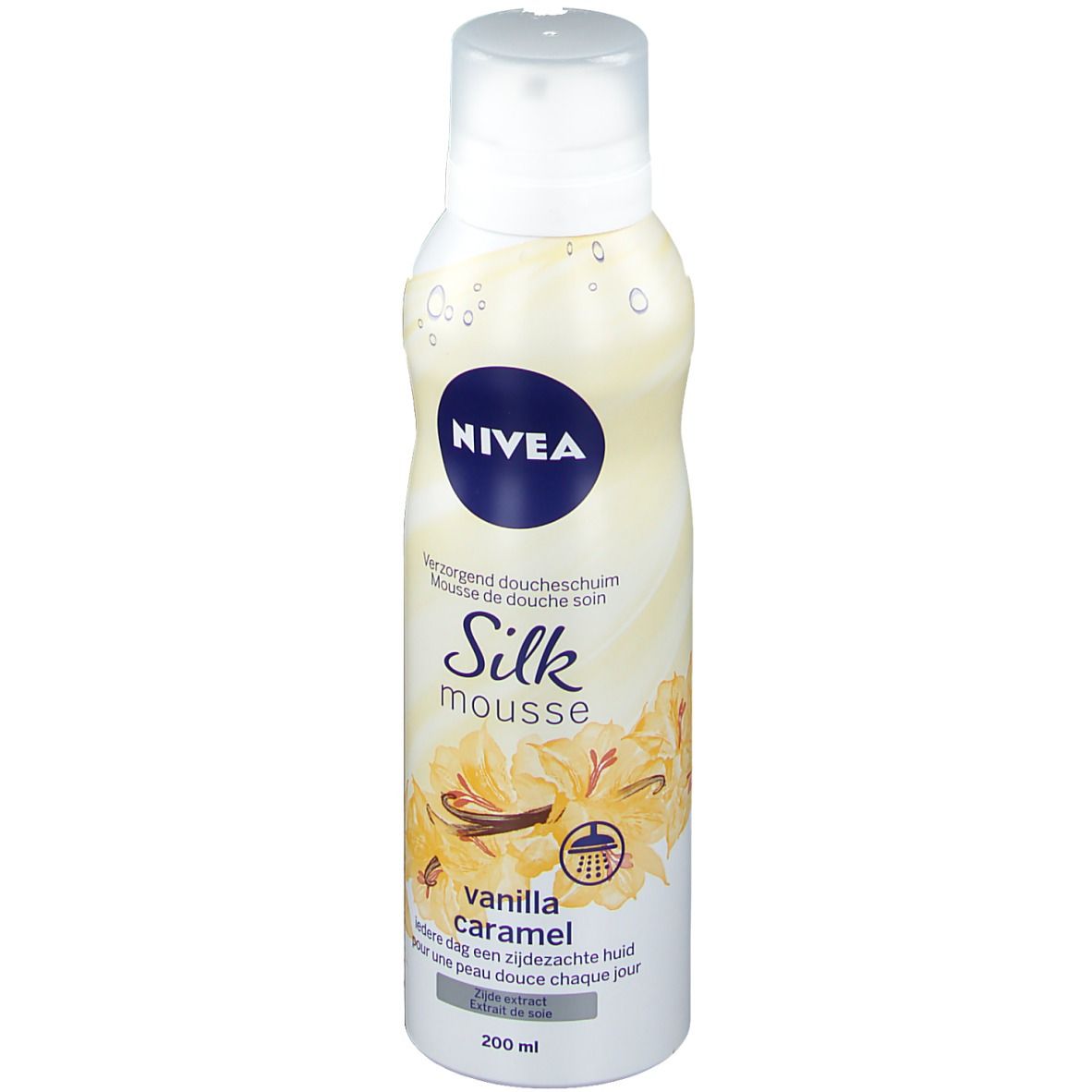 NIVEA Mousse de Douche Soin Silk Mousse Vanilla Caramel 200 ml
