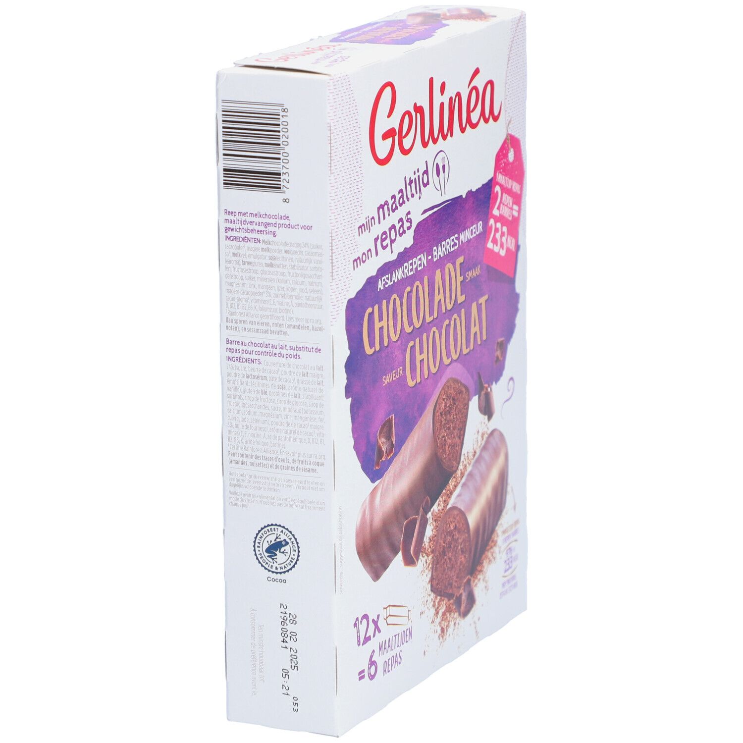 Gerlinéa Mon Repas Barres Chocolat