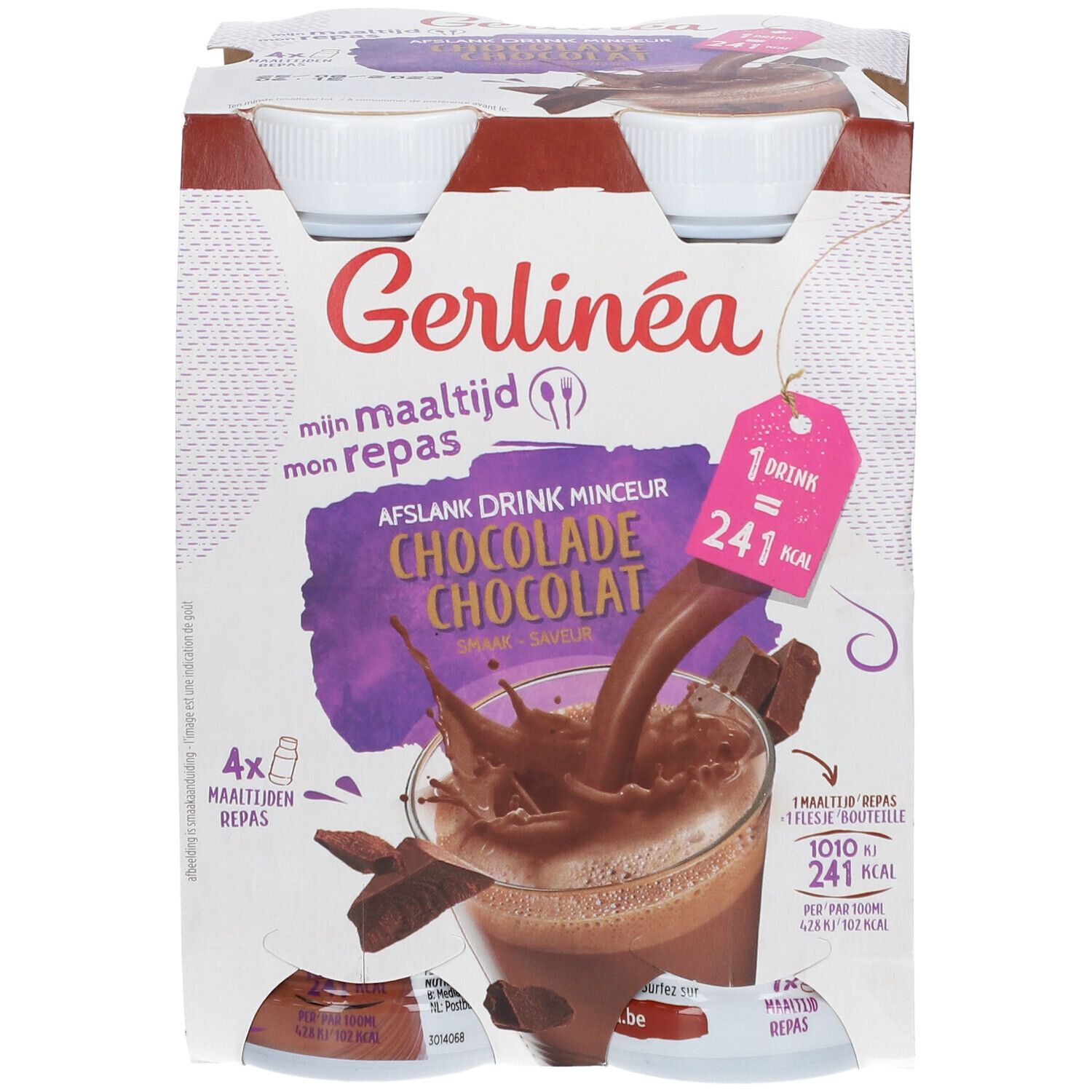 Gerlinéa Mon Repas à boire saveur chocolat 4x236 ml - Redcare