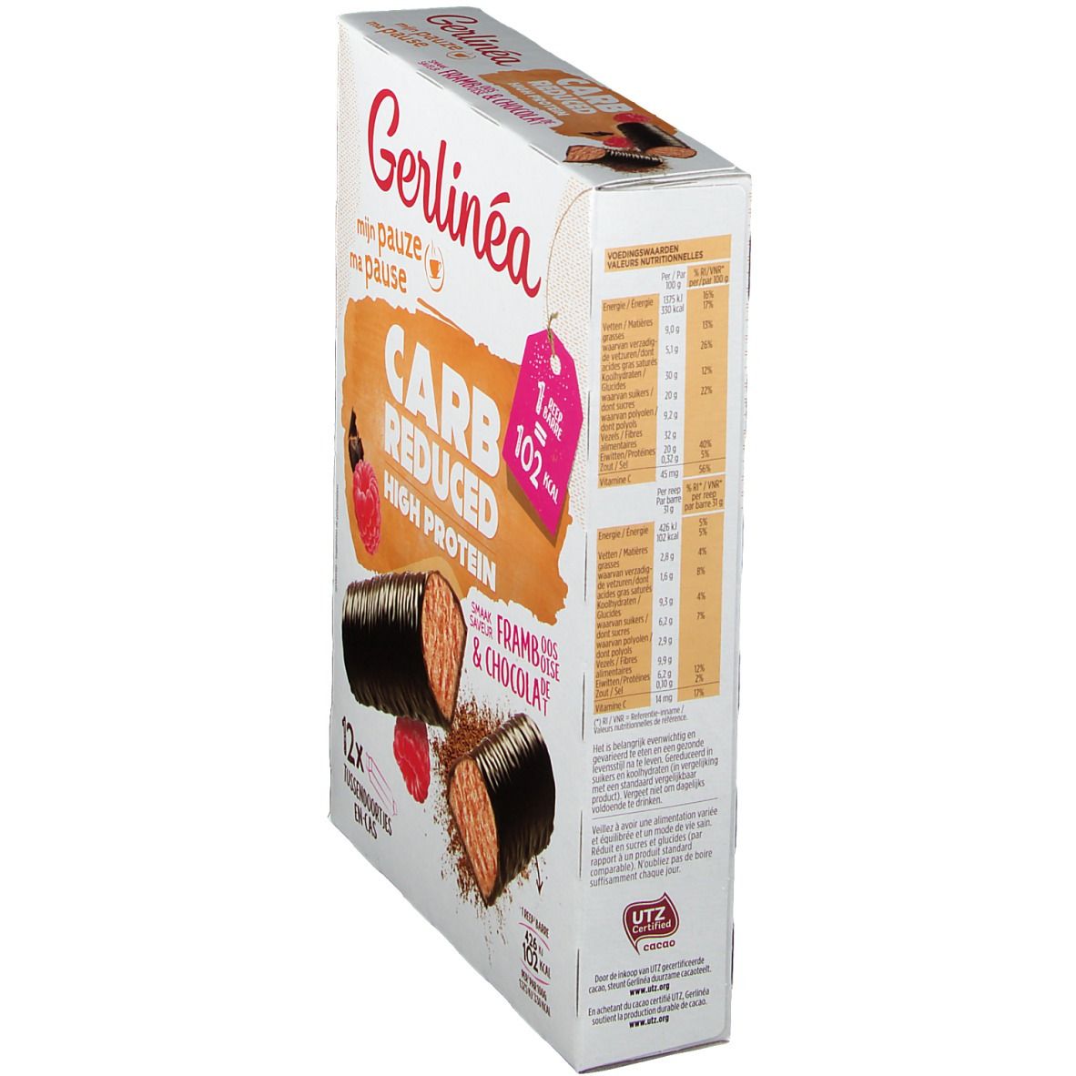 Gerlinéa Ma Pause Barres Framboise & Chocolat