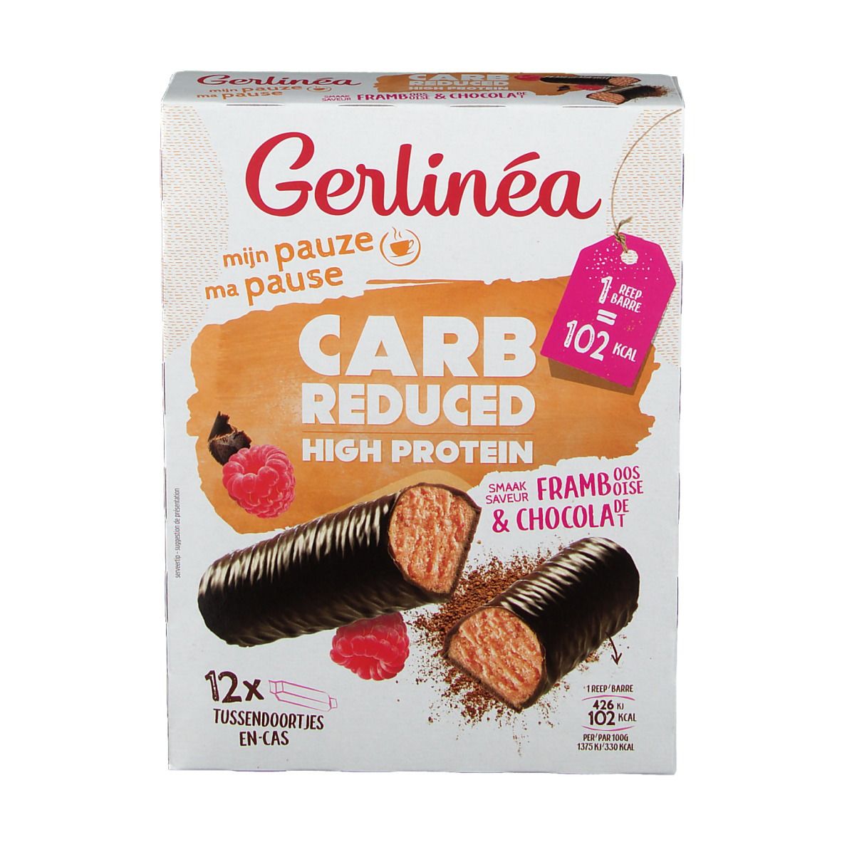 Gerlinéa Ma Pause Barres Framboise & Chocolat