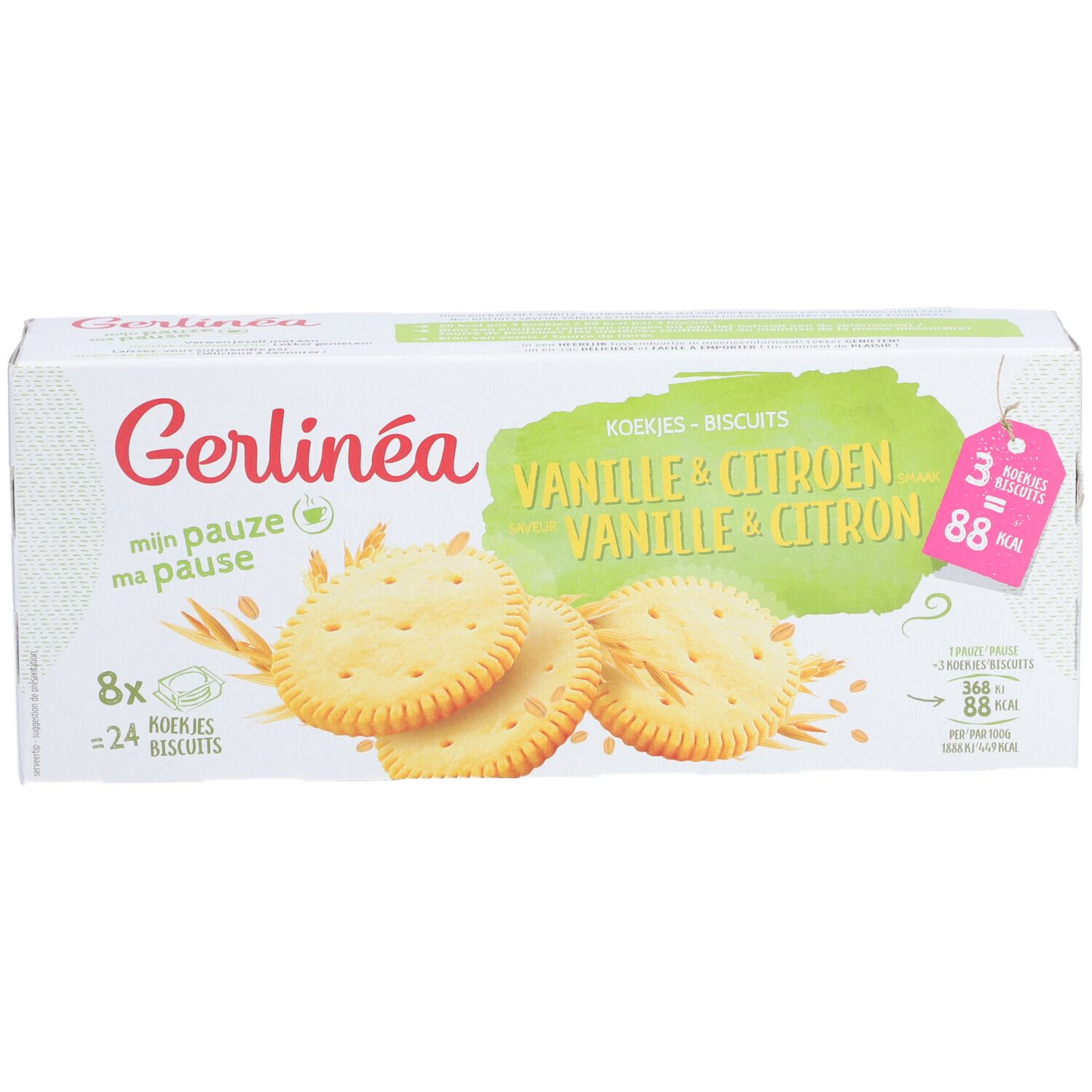 LOT DE 4 - GERLINEA - Crème Repas minceur Vanille - boite de 18