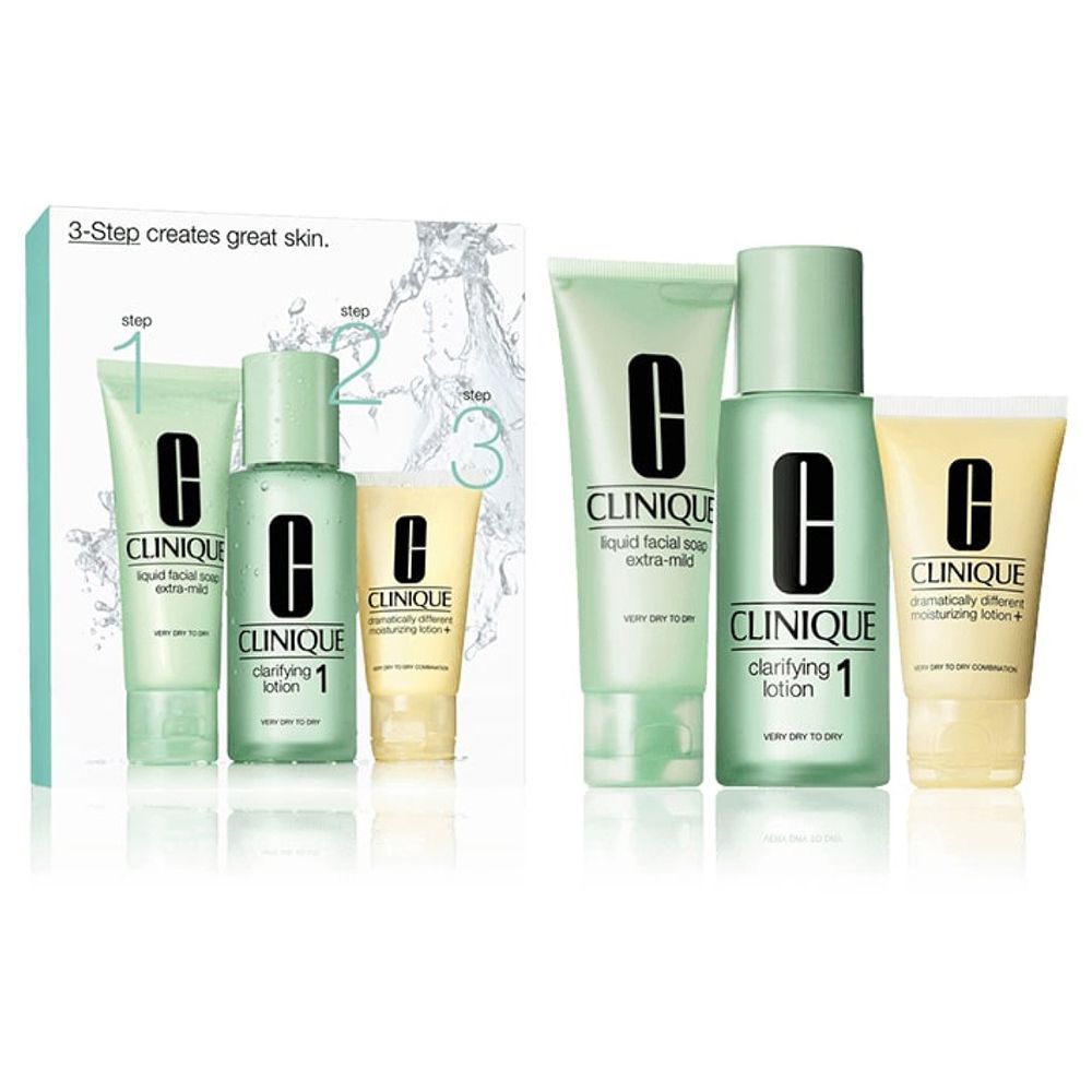 Clinique Kit Découverte Basic 3 Temps - Peaux Très Sèches à Sèches