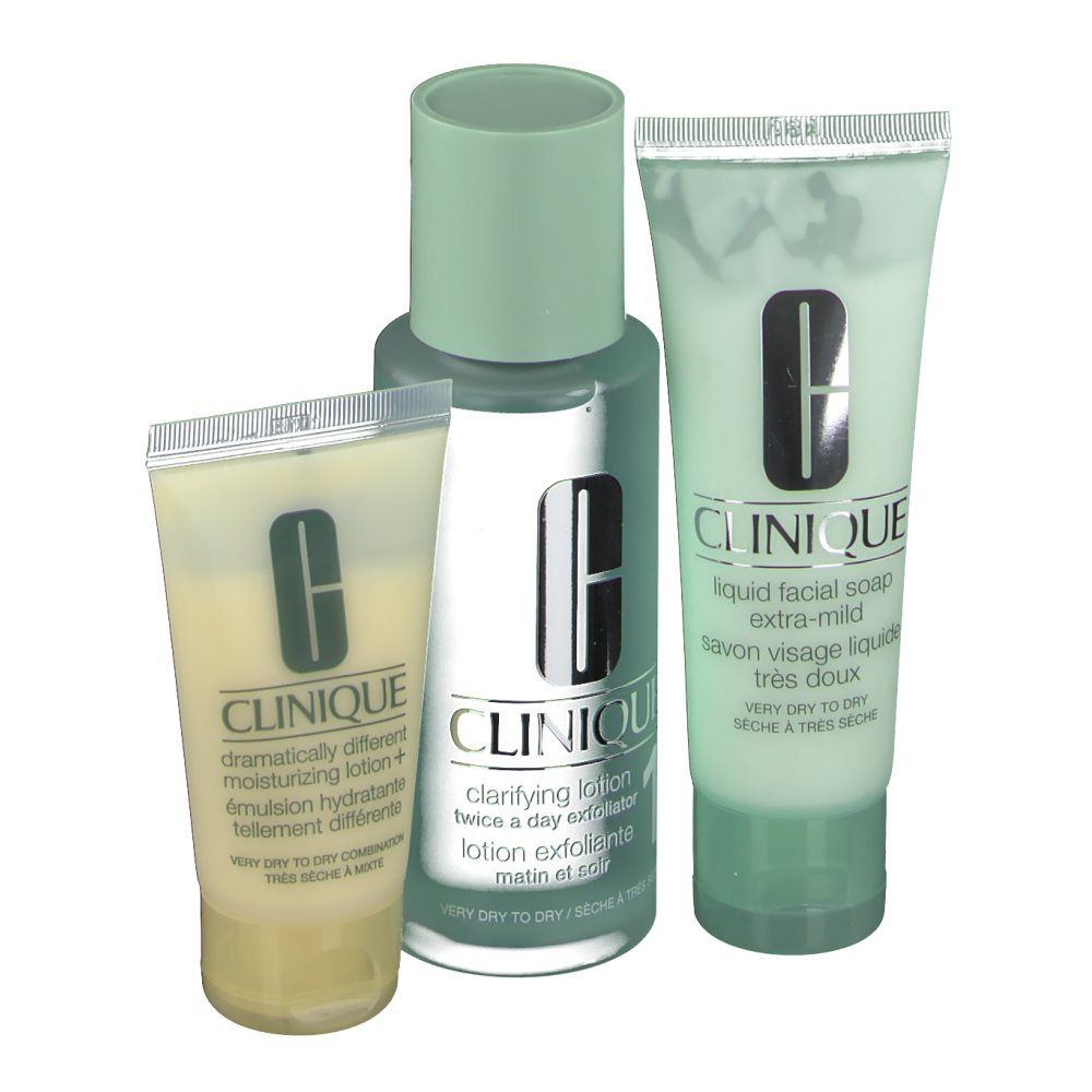 Clinique Kit Découverte Basic 3 Temps - Peaux Très Sèches à Sèches