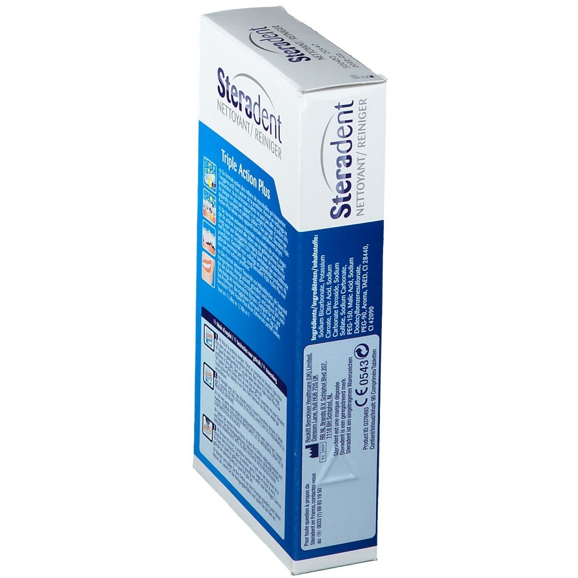 Steradent Triple Action Plus Nettoyant pour Prothèses Dentaires