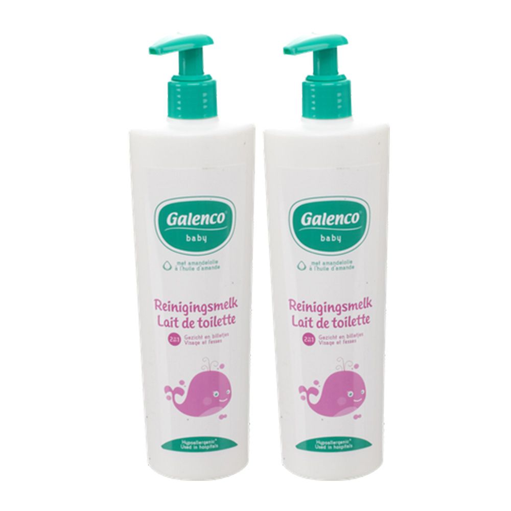 Galenco Bébé Lait De Toilette 2-en-1 400 ml + Galenco Bébé Lingettes Nettoyantes Douces 25 pièces OFFERTES