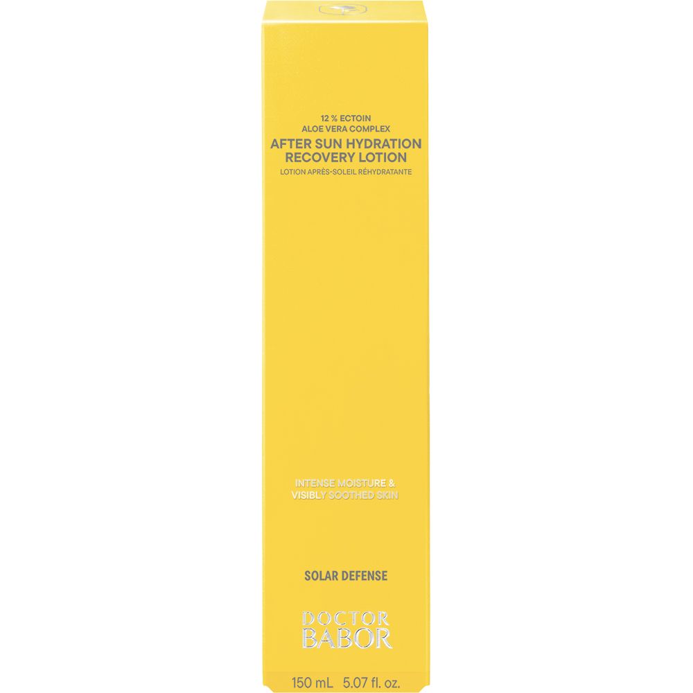 Gamme de produits Doctor Babor. Différents tubes et flacons argentés.