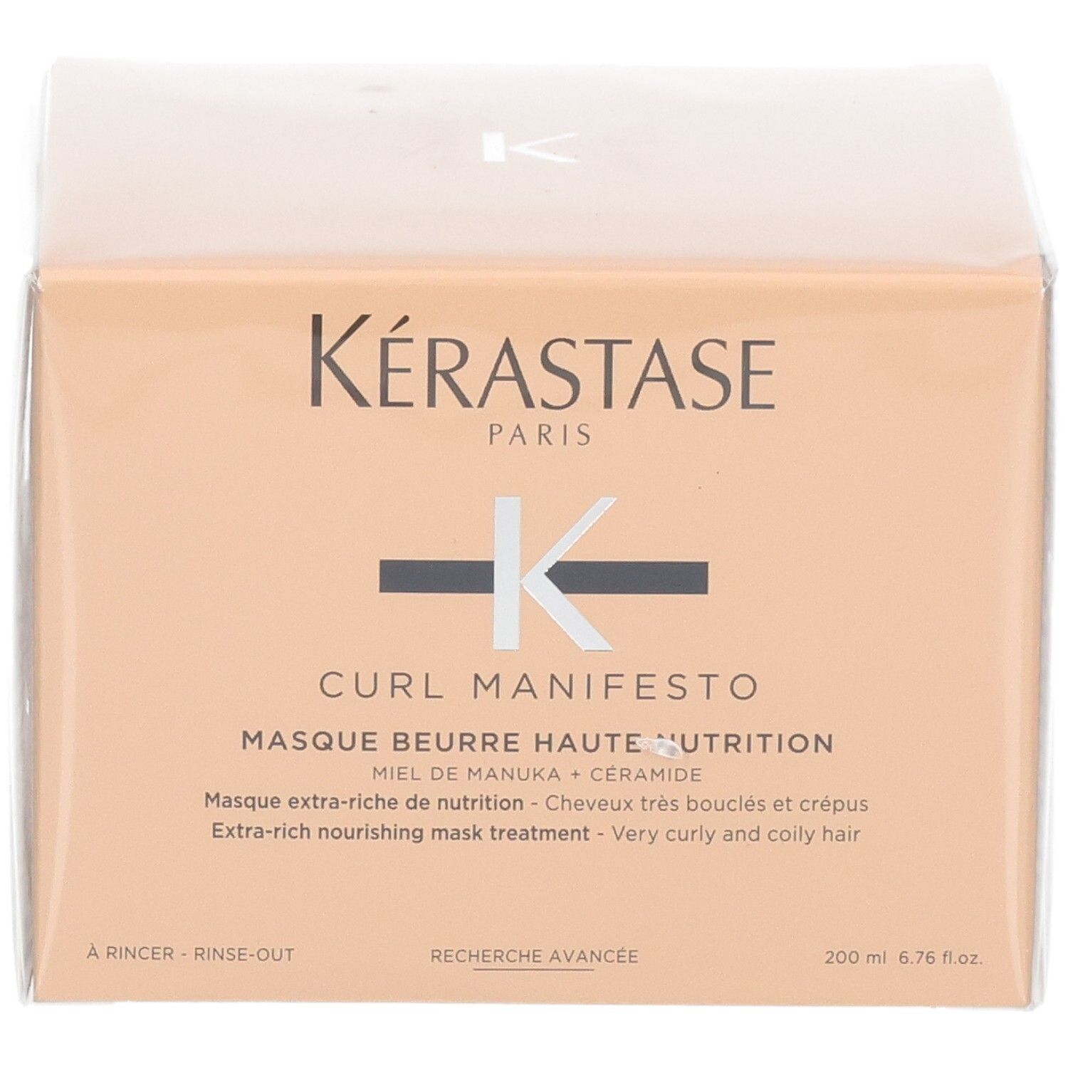 Kérastase Curl Manifesto Masque Beurre Haute Nutrition: Miel, Céramide. Pour cheveux très bouclés et crépus. 200 ml.