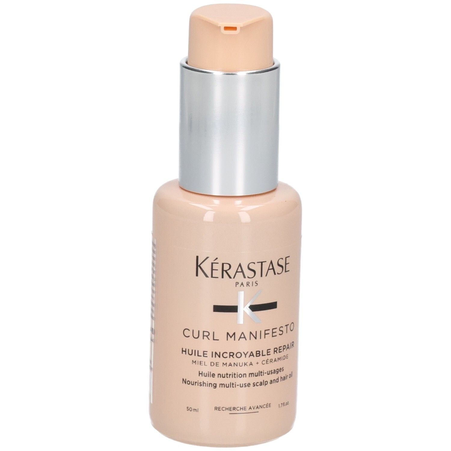 Flacon Kérastase Curl Manifesto Huile Incroyable Repair avec pompe.
