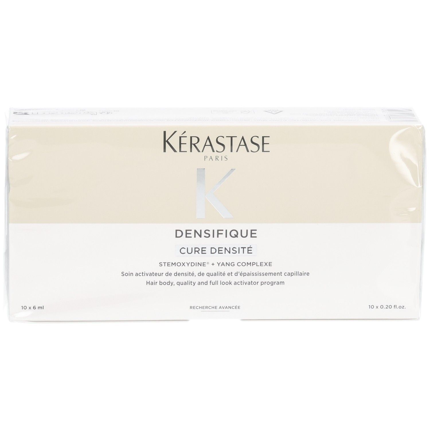 Boîte Kérastase Densifique Cure Densité contenant 10 ampoules de 6 ml.