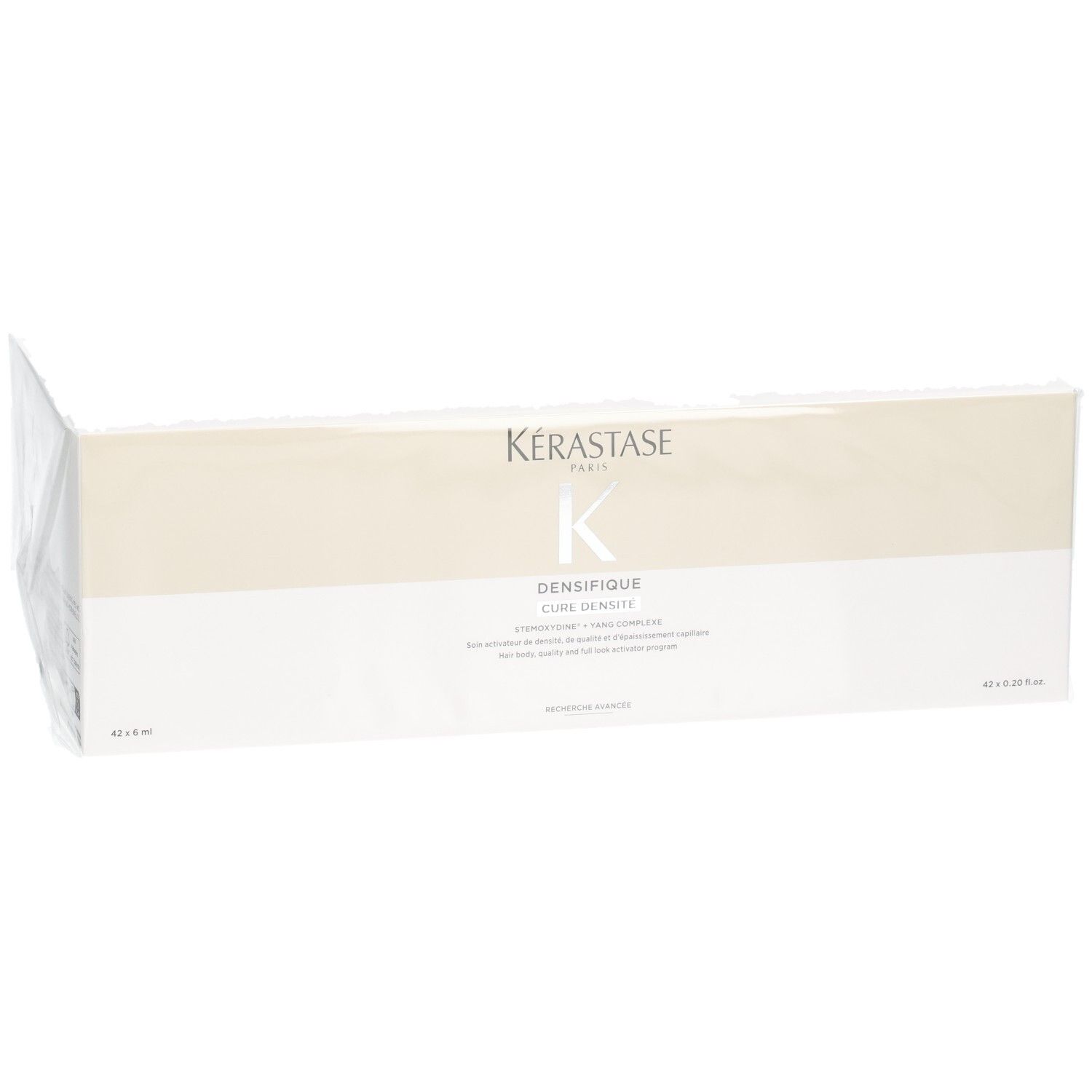 Coffret Kérastase Densifique Curl Density, emballage blanc avec bande dorée.