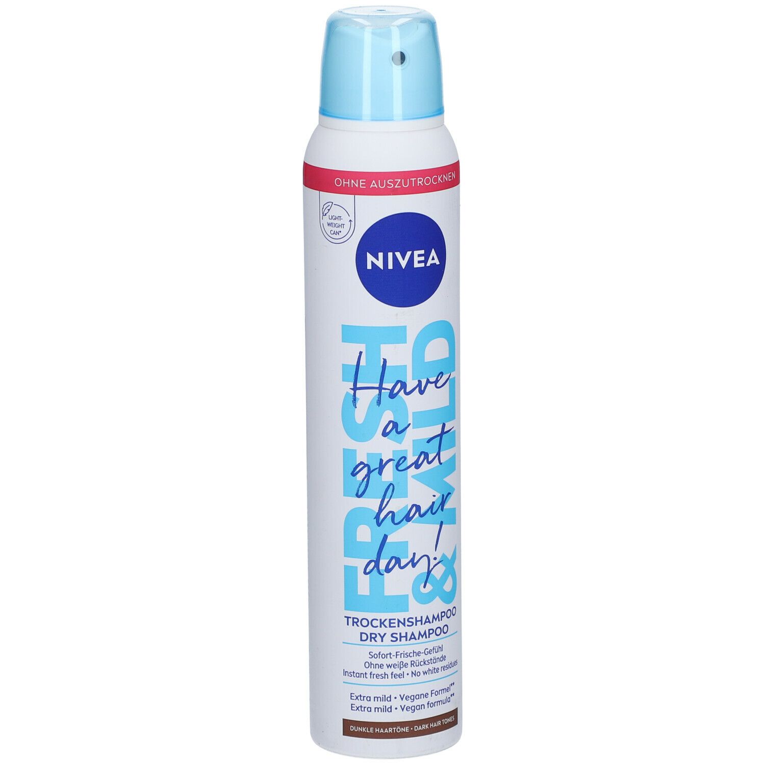 NIVEA Fresh Revive Shampooing Sec  3 en 1 Cheveux Foncés