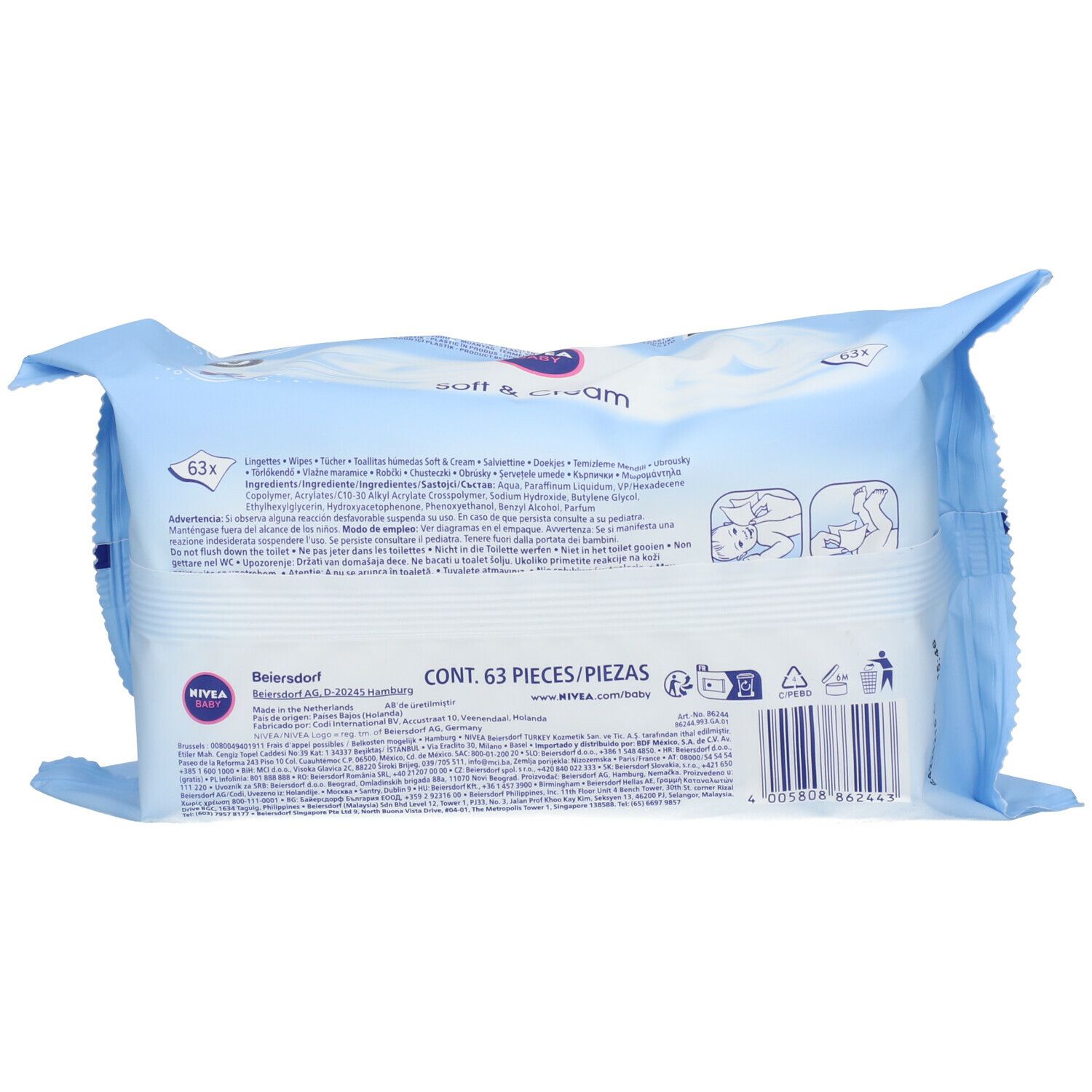NIVEA Baby Lingettes Soft & Cream
