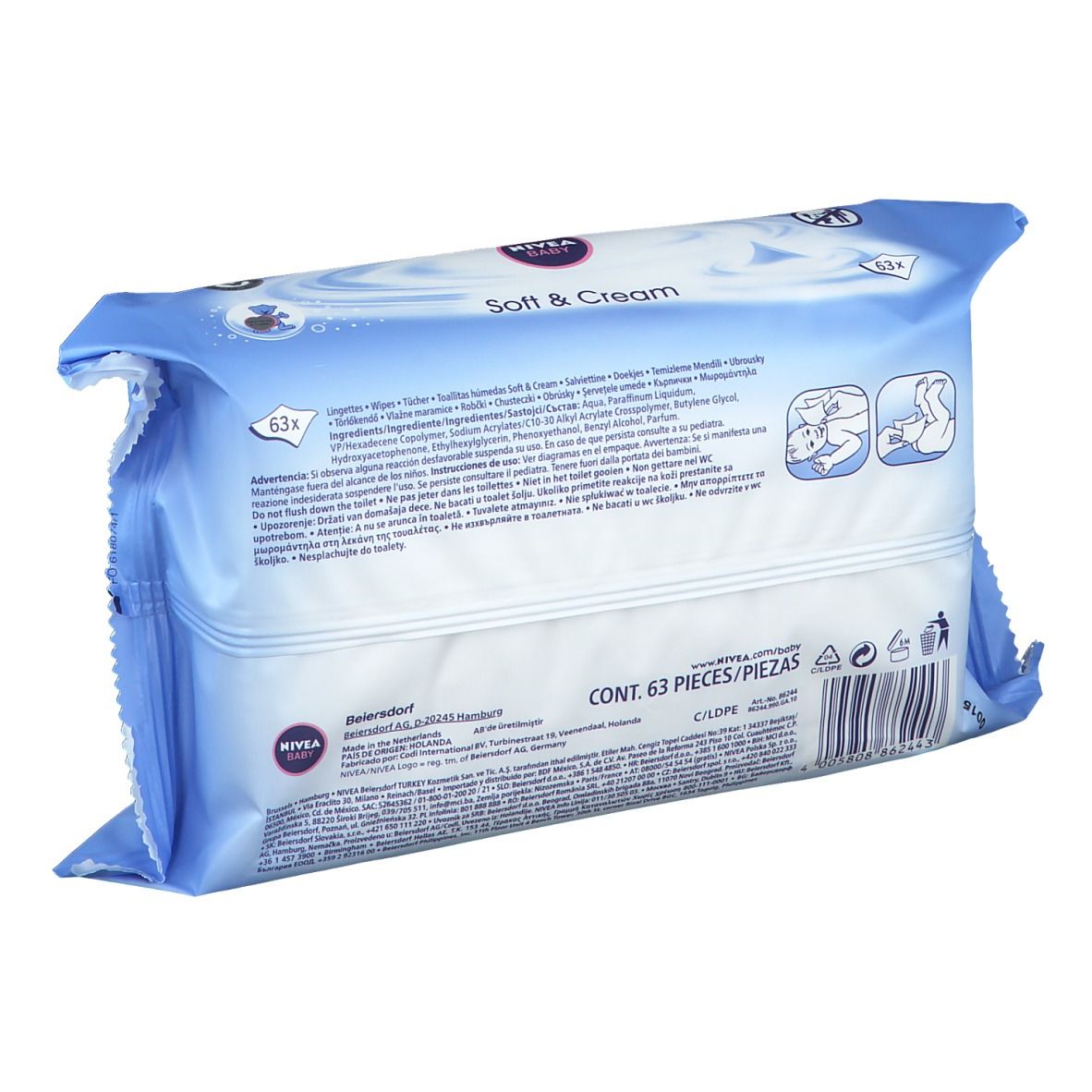 NIVEA Baby Lingettes Soft & Cream