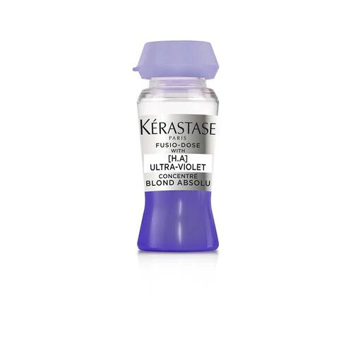 Flacon Kérastase Fusio-Dose Blond Absolu Concentré Ultra-Violet avec bouchon violet.