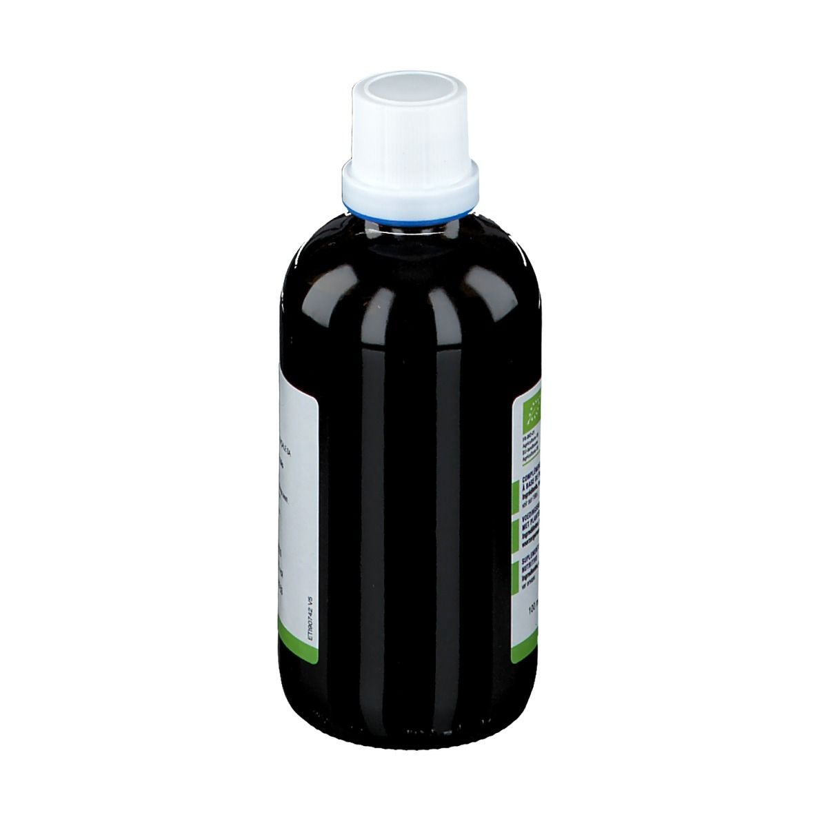 Flacon brun avec bouchon blanc. Étiquette avec texte. Nom du produit: Echinacea Purpurea.