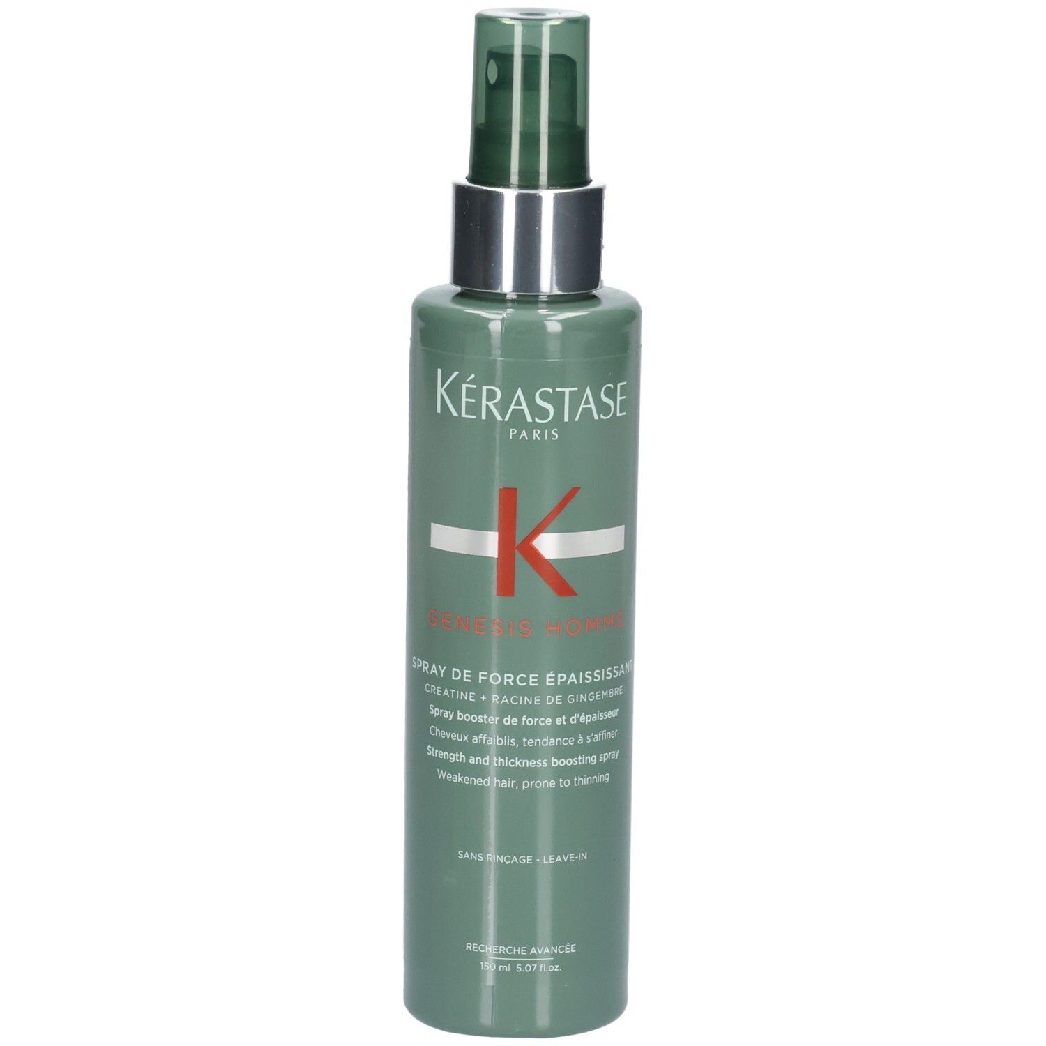Kérastase Genesis Homme Spray de Force Épaississant, flacon 150ml, vue de face.