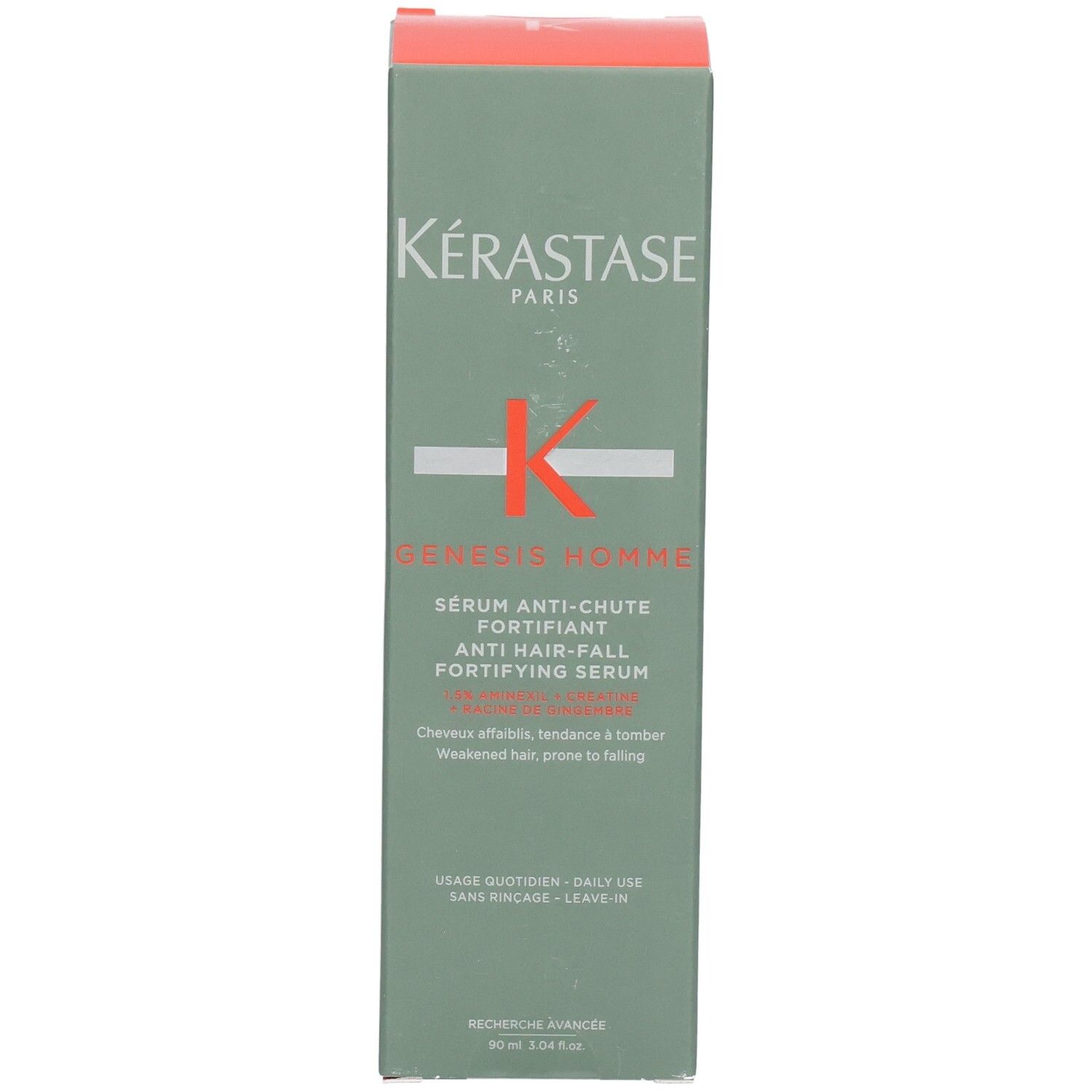 Sérum fortifiant anti-chute Kérastase Genesis Homme. Flacon 90 ml.