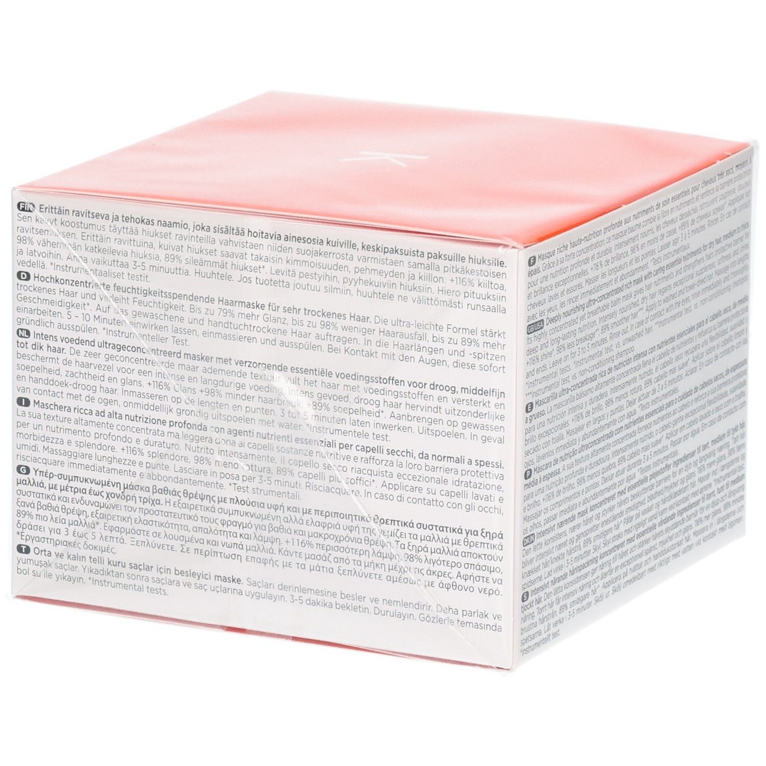 Emballage Kérastase Nutritive Masquintense Riche, masque capillaire, avec informations textuelles.